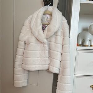 American Girl x Janie and Jack white shearling jacket-size 7/8. BRAND NEW!